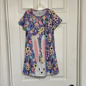 Floral Bunny Kids Shirt - Purple